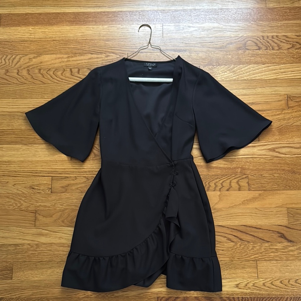 Elegant Black Wrap Dress